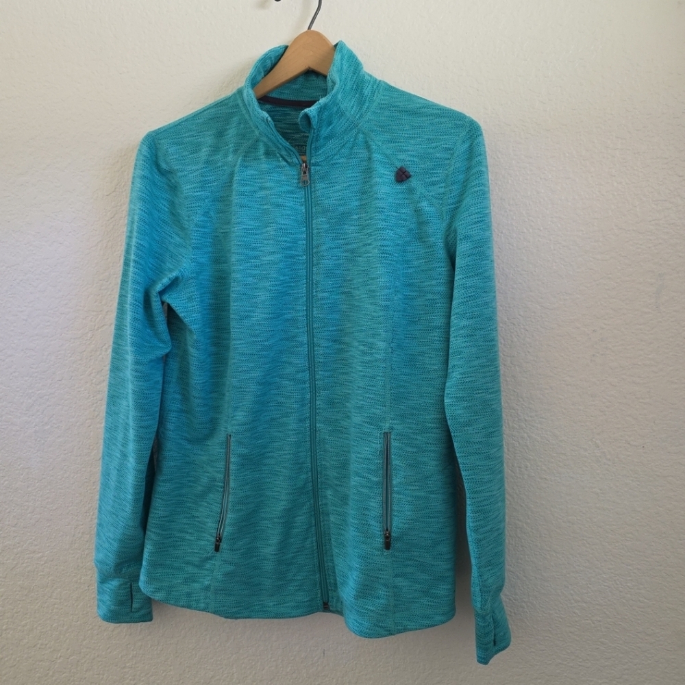 Tangerine Women's Teal Full-Zip Jacket Size Large